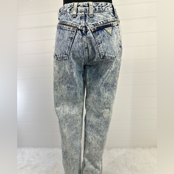 Soon by Georges Marciano Ankle Zipper Acid Wash Blue Jeans Size 28 x 27” inseam - Picture 1 of 16